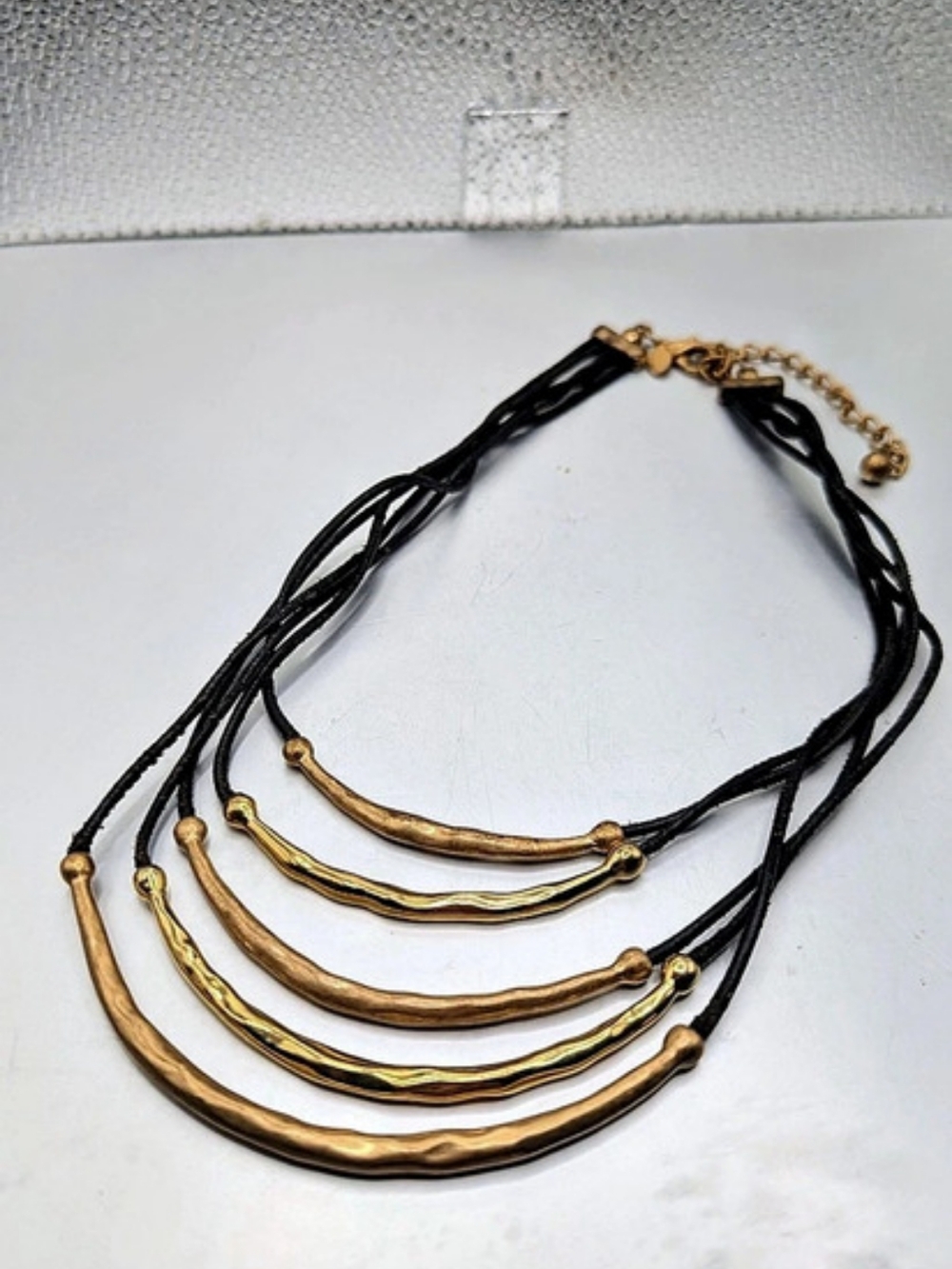 Chico's Layered Necklace in Gold & Black